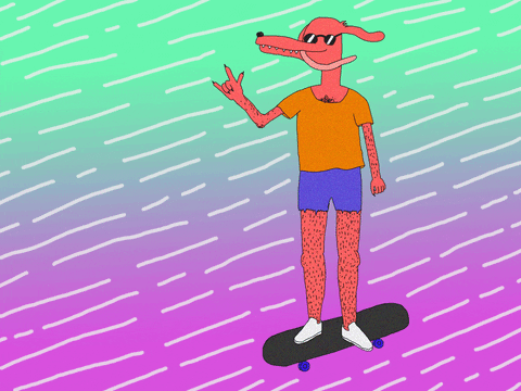 Dog Skateboarding